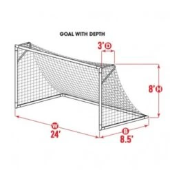 Kwik Goal 8'x24'x3'x8.5' Official Soccer Net, 3mm, WHITE, 0050AW Best Price 2 Kwik Goal 8'x24'x3'x8.5' Official Soccer Net, 3mm, WHITE, 0050AW Best Price -Football Shop a11 536 new diag 550x550 1