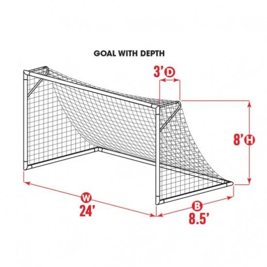 Kwik Goal 8'x24'x3'x8.5' Official Soccer Net, 3mm, WHITE, 0050AW Best Price Kwik Goal 8'x24'x3'x8.5' Official Soccer Net, 3mm, WHITE, 0050AW Best Price -Football Shop a11 536 new diag 550x550 1