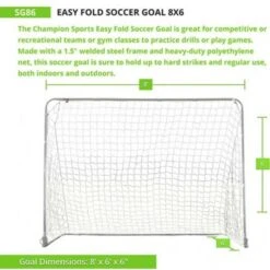 Champion 6'x8' Easy Fold Soccer Goal Best Price 3 Champion 6'x8' Easy Fold Soccer Goal Best Price -Football Shop a12 032 2 550x550 1