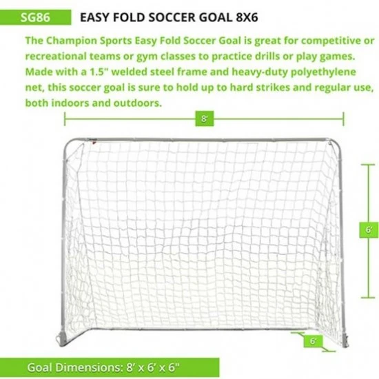 Champion 6'x8' Easy Fold Soccer Goal Best Price Champion 6'x8' Easy Fold Soccer Goal Best Price -Football Shop a12 032 2 550x550 1